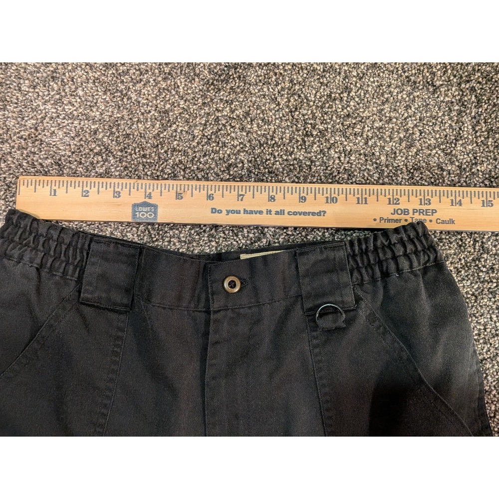 Haband Mens Black Cargo Shorts Size 30 Elastic Waist D-Ring Utility Twill - Picture 6 of 9